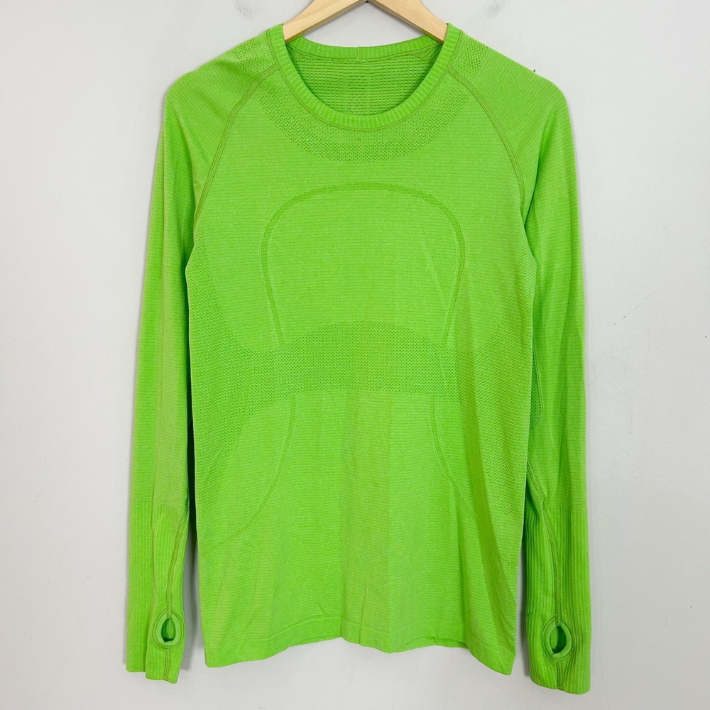 Lululemon Swiftly Tech Long Sleeve Lime Green Size 10 Women's